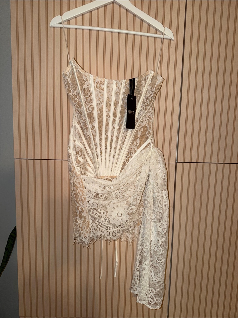 NWT heiress lace corset mini dress
